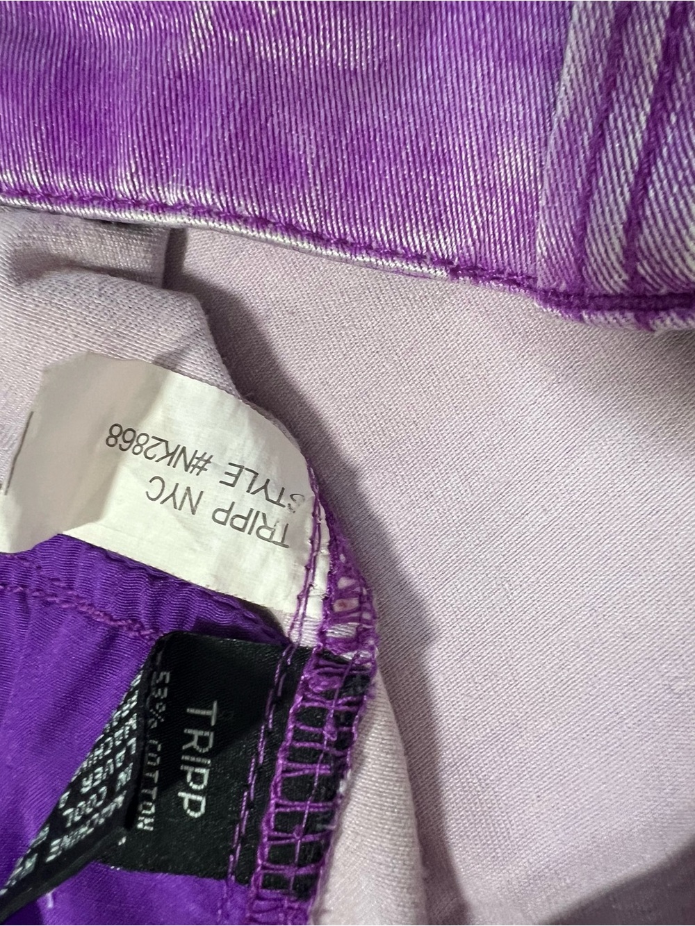 Tripp NYC Purple Coated  Skinny Jeans with Zip Pocket Accent Size 15 - Picture 11 of 16